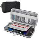 Carrying Case for Nintendo Switch 2 Model(2025), Portable Hard EVA Shell Travel Pouch with 10 Game Card Slots, Velvet Interior, Mesh Pocket, Water-Resistant Fabric, Lightweight Carrying Bag, Black