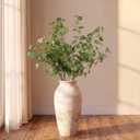 Giegxin 6 Pcs 31.5 Inch Artificial Eucalyptus Greenery Stems Faux Leaves Branches Fake Plants Spray for Wedding Centerpieces Vase Filler Home Kitchen Farmhouse Spring Decor Office Party Decoration