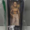 Barbie Basics Model Collector Fashion Doll 06 with Blonde Hair, Shimmery Golden Skirt & Halter, Universal-fit Fashions, Posable Body