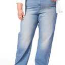 Levi Strauss Signature Women's Heritage High-Rise Loose Straight Jeans Stretch Denim (Luna) 24 Plus