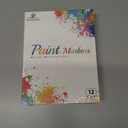2 x Black Paint Water Based Markers - Permanent Acrylic Markers, Medium Tip, Quick Dry, Waterproof for Rock, Fabric, Metal, Wood, Plastic, Canvas, Leather, Glass (Black - 2 Pens)