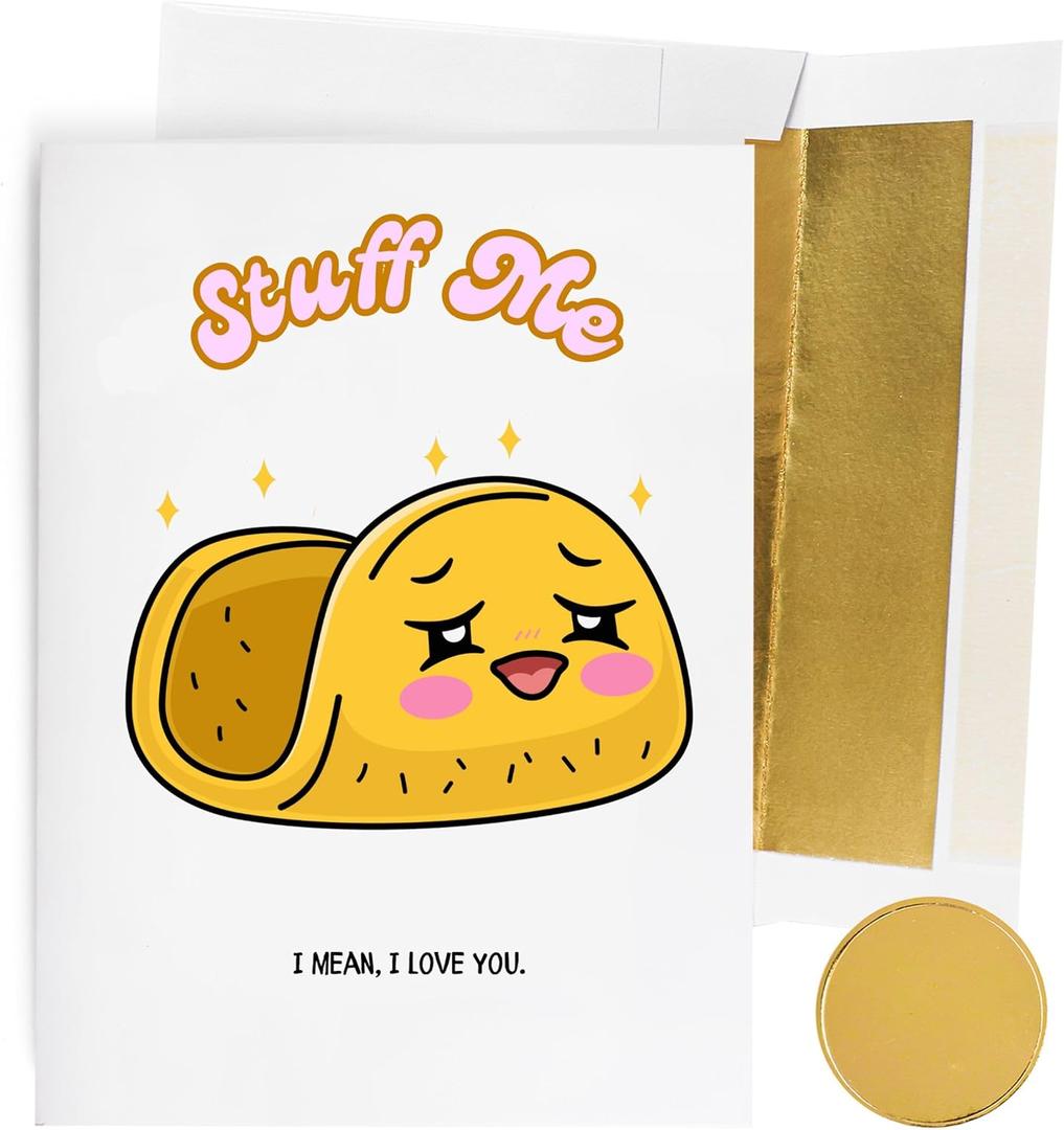 6 x GIFTING GIGGLES Funny Valentines Day Card for Him - Romantic Funny Anniversary Card for Boyfriend or husband - Love Cards for Him Best for Christmas or Birthday - Cute Bay Cards for Husband