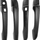 Motoforti Car Door Handle Cover Trim, Side Door Handle Cover, for Hyundai Tucson 2016-2021, ABS Carbon Fiber Black 1 Set
