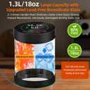 Automatic Vacuum Coffee Canister, 1.3L Coffee Container with Smart Pressure Sensor,LED Display,Window,Scoop Rechargeable Airtight Electric Coffee Bean Storage for Home Kitchen Ground Food Tea Storage