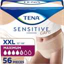 TENA Sensitive Care Adult Incontinence Underwear for Women, Maximum, XXLarge, Beige, Disposable, Count  of 56 (Pack of 4)