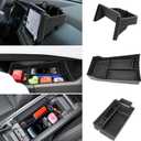 3PCS Center Console Organizer Compatible with 2021-2025 Nissan Rogue S/SV/Rock Creek Dashboard Tray Armrest Storage Box Lower Center Console Tray Interior Accessories(Only Fit 8-Inch Screen)