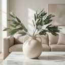 ANNIE&PANDA 3 Pack Faux Artificial Eucalyptus Stems with Faux Seeds 31'' Tall Fake Plants Leaves Olive Tree Branches Faux Greenery Stems for Bridal Wedding Bouquet Vase Table Centerpiece Decor