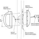 Prime-Line C 1275 Diecast, White, Outside Patio Door Pull with Latch (Single Pack)