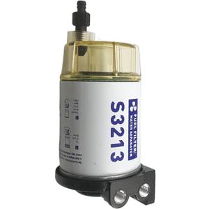 DEVMO S3213 Fuel Filter Marine Fuel Water Separator Assembly With Clear Bowl and 3/8" Barb x 1/4" NPT Fittings Compatible with Marine Outboard Motor Mer-cury 35-60494-1 S3213 18-7932-1 18-17928