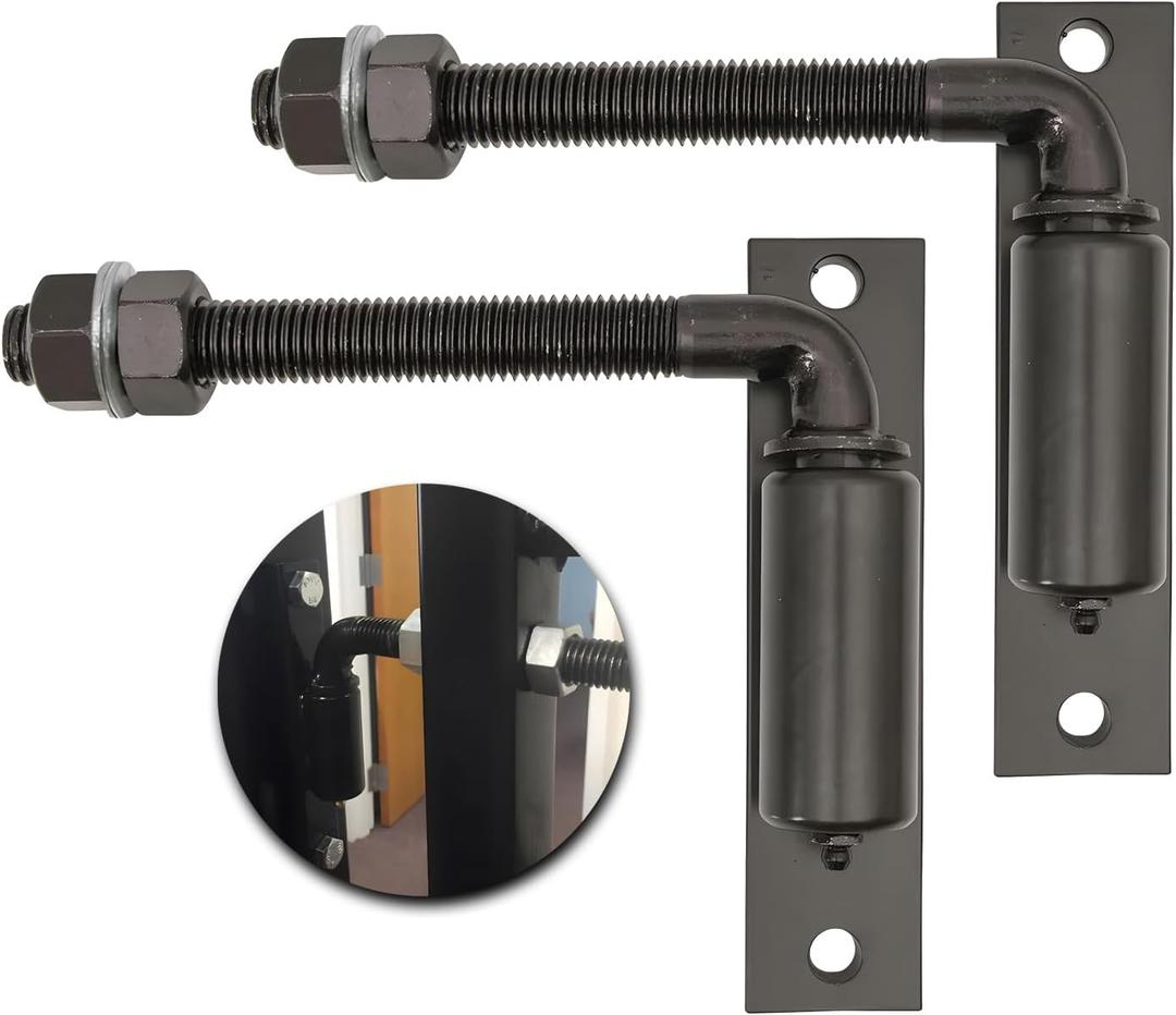 2 Pack Steel J-Bolt Hinge with Plate,Heavy-Duty Welded Hingefor Doors Gates,Heavy-Duty Driveway Gates for Welding on Larger Iron or Steel Gates(Black,B-3/4)