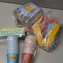 450 Pcs Hero Theme Tableware Set Decorations, Hero Action Themed Disposable Paper Plates Napkins Cups Cutlery Straws for Comic Birthday Baby Shower Party Supplies, Dinnerware Serves 50 (Colorful)