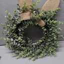 Easter Bunny Wreath Artificial Flower Wreath Front Door Hanging Garland Spring Hanging Pendant for Easter Spring Party Home Decor