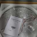 42" Modern Crystal Chandelier Ceiling Fan with Light & Remote,Dimmable LED Fandelier for Bedroom Living Room,3 Color Temperatures,6 Speeds,Retractable Blades,Brushed Nickel,Timing & Memory Function (DX002)