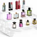 2 x 3‑Tier Acrylic Cologne Organizer for Men, Perfume Display Riser Stand Shelf