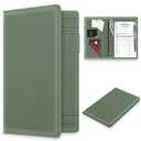 Server Book with Zipper Pocket for Waitress, Cute Waiter Server Wallet, Booklet Restaurant Waitstaff Organizer, Serving Guest Check Book Holder Money Pocket Fits Server Apron, Dark Green
