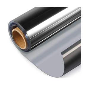 HIDBEA One Way Window Film, Daytime Privacy Sun Blocking Reflective Window Film No Glue Static Cling Heat Control Window Tinting Film for Home and Office, Black Silver, 29.5 x 78.7 Inch