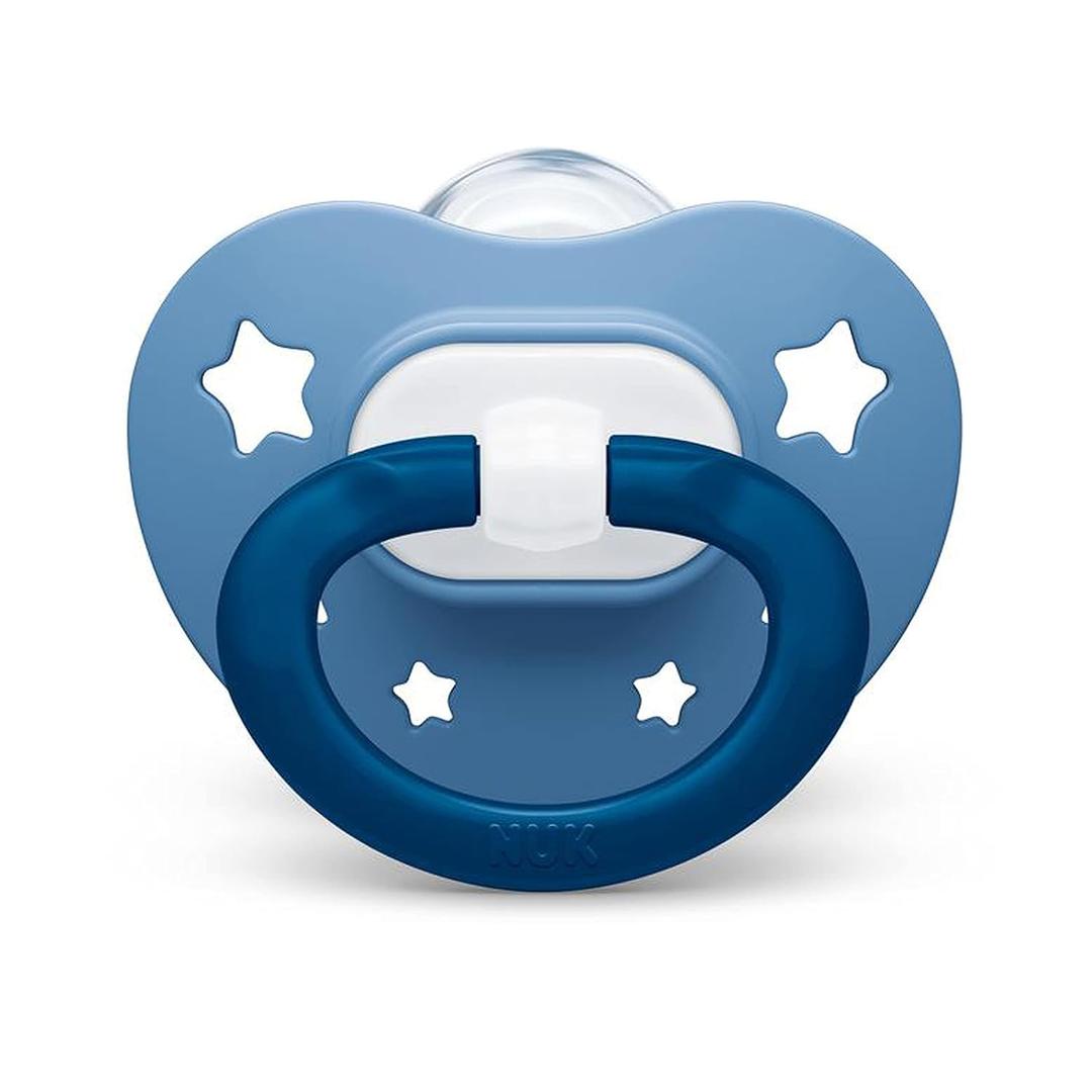 2 x NUK Orthodontic Pacifiers (6-18 Month, Navy)