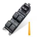 Upgraded Power Window Master Switch for 2007-2021 Toyota Tundra & Sequoia White LED Backlit, Auto Up/Down All Windows, Plug-and-Play (Excludes 1794/Limited/Platinum) [84820-0R040]