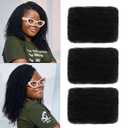 Afro Kinky Curly Human Hair Bulk 10 Inch 120g Nature Black Afro Kinkys Bulk Human Hair for Braiding Twist Braids, Dreadlock Extensions, Micro Loc or Repair Locs