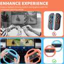 GLDRAM 2pc Steering Wheel Controller Grip for Switch 2 Joycon