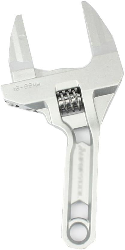 Adjustable Spanner Wrench 16-68mm, short shank plumbing wrench for tight spaces, mini plumber wrench for bathroom kitchen pipe nuts bolts