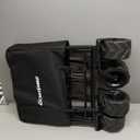 EchoSmile Heavy Duty 350 Lbs Capacity Collapsible Wagon, Outdoor Folding Camping Wagons, Grocery Portable Utility Cart, Adjustable Rolling Carts, All Terrain Sports Wagon with Big Wheels by Boahaus (Black)