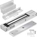 600LBs/280KG Electric Magnetic Lock,Electromagnetic Door Lock Holding Force for Access Control, OutSwinging Door Access Control System, Single Door 12V, with Z and L Bracket