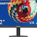 Gigastone 22 inch VA LED Back Light Monitor 75Hz FHD 1920 x 1080, 1080P 178° Wide View Frameless Computer Monitor 4ms, Eye Care Technology, Ergonomic Tilt VESA Mount, HDMI VGA