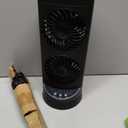 5.4 in. Personal Tower Cooling Fans in Black, Standing Small Desk Fan with 3 Speeds and Timer, 60° and 110° Oscillating