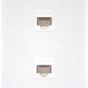 VCE Ethernet Wall Plate 2-Port (UL Listed), Cat6 Female to Female Wall Jack, RJ45 Keystone Inline Coupler Wall Outlet, White