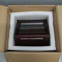 Wooden Display Case Box for 2PCs Challenge Coins with Slanted Glass Window fits 1.75 inch 45mm Coin Capsule or Coins- Coins are Not Included