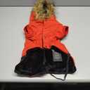 PINA Dog Coats - Waterproof Winter Jacket with Flannel Lining, Faux Fur Hood & Pocket for  Dogs (L(Chest 21.6"), Red)