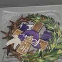 BBTO Valentine's Day Wooden Hanging Welcome Sign Romantic Rose Door Decor Rustic Farmhouse Wreath Sign Door Decoration for Wedding Anniversary Home Indoor Outdoor Wall Window (12 x 10.4 inch)