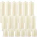 MTLEE 18 Pcs Set of 3 Pillar Candles Bulk 2 in x 3, 6, 8 Long Burning Clean Unscented Smokeless Pillar Candles for Wedding Emergency Lanterns Ceremony Party(Ivory White)