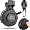 Electronic Bike Horn 120db Cycling Electric Bicycle Horn 4 Sound Modes with Rechargeable Battery Waterproof Bicycle Bell for Kids Boys Adults Mountain Bike/Adjustable (adjustable volume Black)