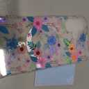 Hocase for iPhone 16 Plus Case, with [Curly Wave Edge & Shiny Design] [Compatible with MagSafe] [Reinforced Corners] Slim Fit Shockproof Protective Phone Case - Purple Pink Flowers