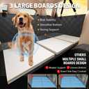 Back Seat Extender for Dogs-Large Space, Dog Car Seat Cover Hard Bottom Holds 420lbs, Sturdy Backseat Extender for Dogs,Upgraded Waterproof Pet Car Bed Dog Hammock for Car, SUV,Truck, Black