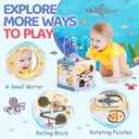 Airlab Wooden Activity Cube Montessori Toys for 1 Year Old Toddlers 12 Months + Toddler Learning Toys 1-3 Boys Girls Baby Sensory Interactive Birthday Gift