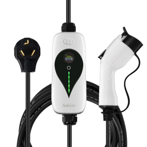 SAE J1772 Portable Level 2 EV Charger, 32Amp, 90-260V, 7KW, Charging Cable with NEMA 10-30 Male Plug Home Charging, Indoor/Outdoor EV Charge Station Charge Gun
