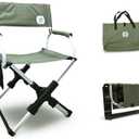 Portable Camping Chair with Carry Bag, Compact, Lightweight Collapsible Arm Chair for Outdoor Camping, Sports, Tailgates, Beach, and Fishing; Supports up to 250lbs [2024 (Green), One Size