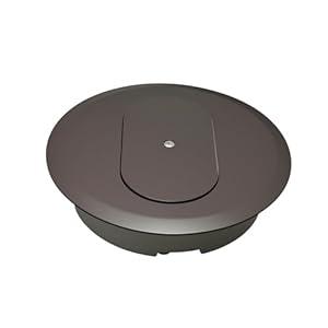 E97DSB Dark Brown Floor Box Cover Kit, Round Floor Duplex Receptacle Flush Mount Cover, Caramel Floor outlet Cover Replace, Fit For Tile and Carpet Installations And More