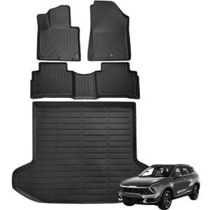 Floor Mats Cargo Mat fit for Kia Sportage Accessories 2023 2024 2025 Cargo Floor Liner TPE All Weather Protection (Not Hybrid)