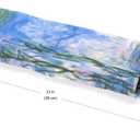 Vipsk Folding Umbrella Claude Monet Water Lilies Painting Travel Umbrella Windproof Automatic Compact Rain Travel Umbrella,Lightweight,Auto Open/Close