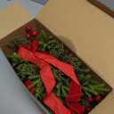 4 Pcs 11" Small Christmas Wreaths for Windows Kitchen Cabinets, Mini Christmas Wreath with Cedar Cypress Eucalyptus Leaf Pinecones Red Berried Bow Christmas Wreaths for Front Door Wall Chairs Stairs