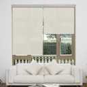 AOSKY Cordless Roller Shades for Windows Light Filtering Shades with 5% Openness Solar Screen Semi Sheer Roller Blinds UV Protection for Office and Home. Easy to Install 29" W x 72" H (Beige)