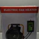 Greenhouse Heater with Digital Thermostat, Grow Tent Heaters, Overheat Protection, Fast Heating for Green House, Flower Room, Yellow-Black