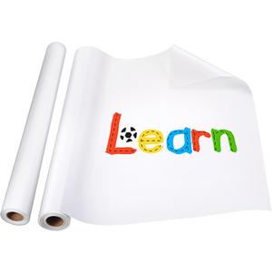 Tenceur Bulletin Board Paper Fade Resistant Paper Roll for School Classroom Decor(24 Inches X 98 ft,White)