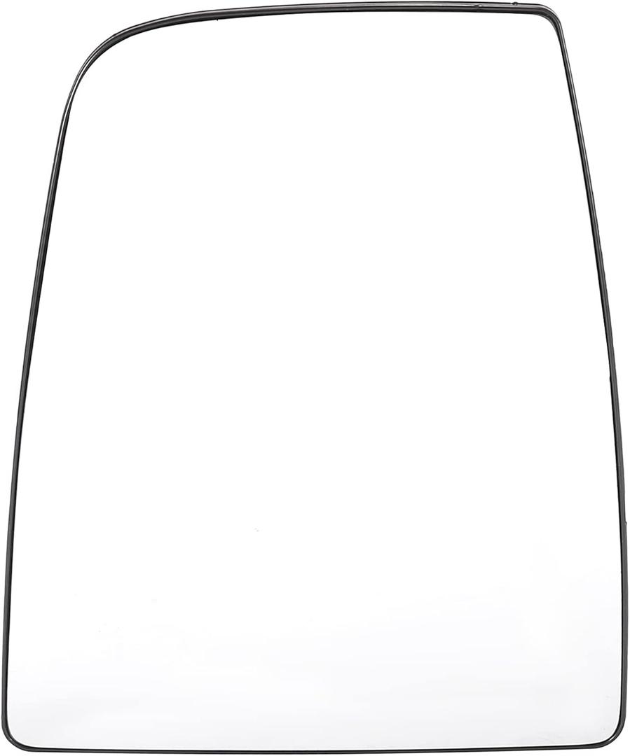 X AUTOHAUX Car Rearview Upper Driver Left Side Non-Heated Mirror Glass Replacement with Plate for Ford Transit 150 250 350 2015-Onward