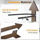 Cowboy Hat Holder Rustic Wood Arrow Design Hat Organizer 4 Pieces Cowboy Hat Rack Western Decor Hat Storage Hanger for Display and Organization Walnut