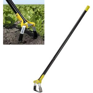 Hoe Garden Tool, Scuffle Garden Hoe with Long Handle, Adjustable Hula Hoe for Easy Weeding (75 Inch)
